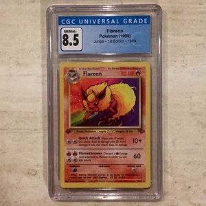 Flareon 1st Edition 1999 Pokemon Jungle 19/64 Non Holo CGC 8.5 TCG #19